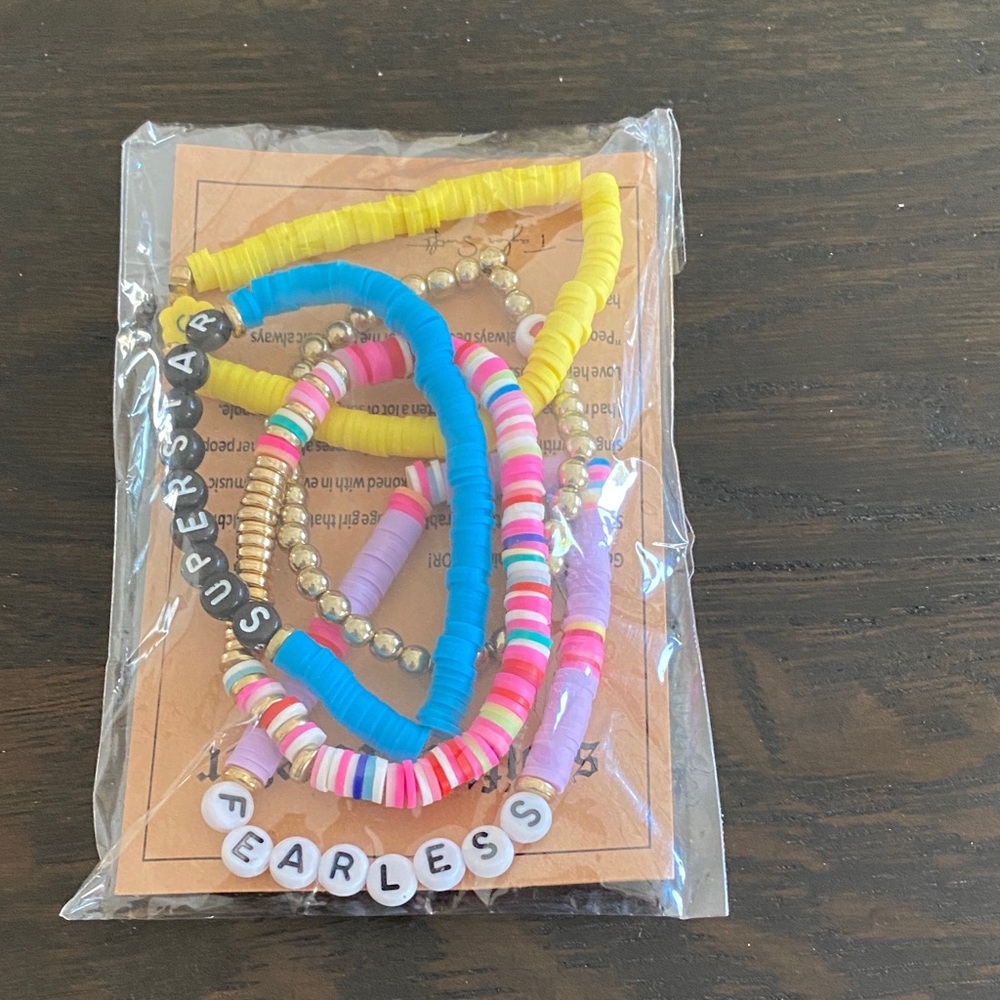 Colorful Beaded Kids Bracelets Set